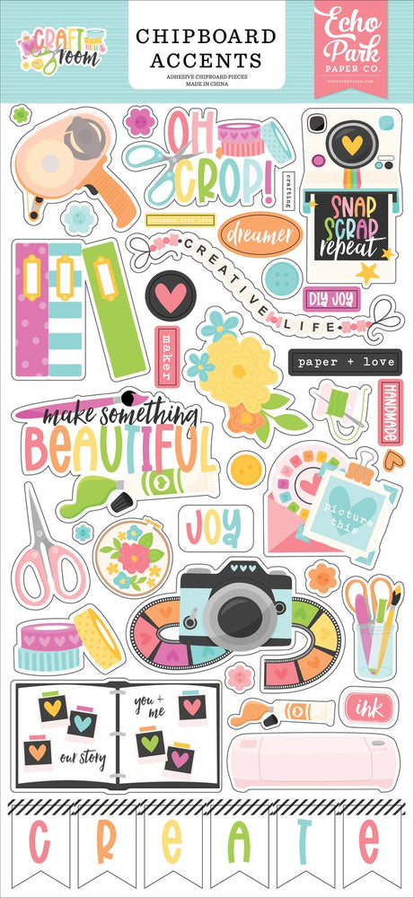 Echo Park Craft Room - Chipboard Accents