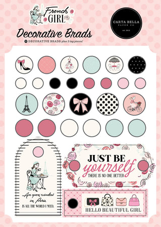 Carta Bella French Girl - Decorative Brads
