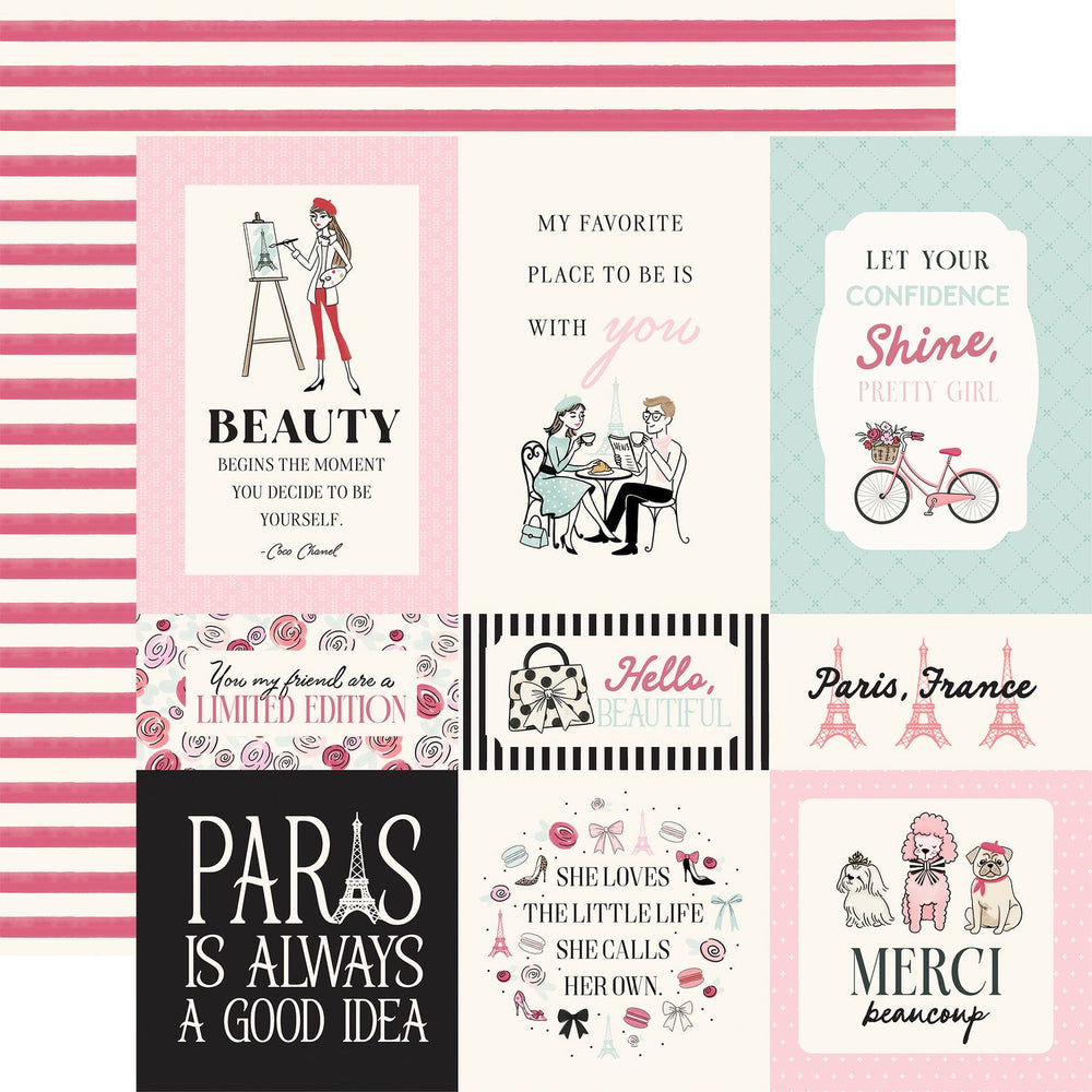 Carta Bella French Girl - Paris Journaling Cards