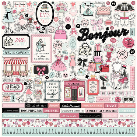 Carta Bella French Girl - Element Stickers