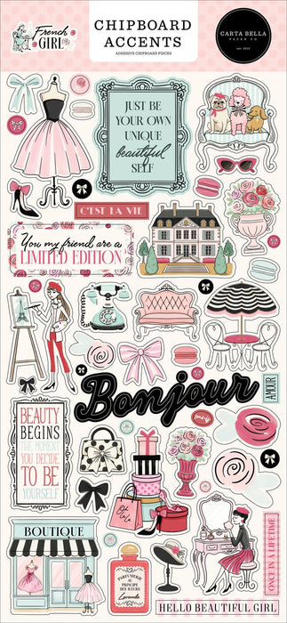 Carta Bella French Girl - Chipboard Accents