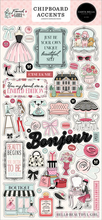 Carta Bella French Girl - Chipboard Accents