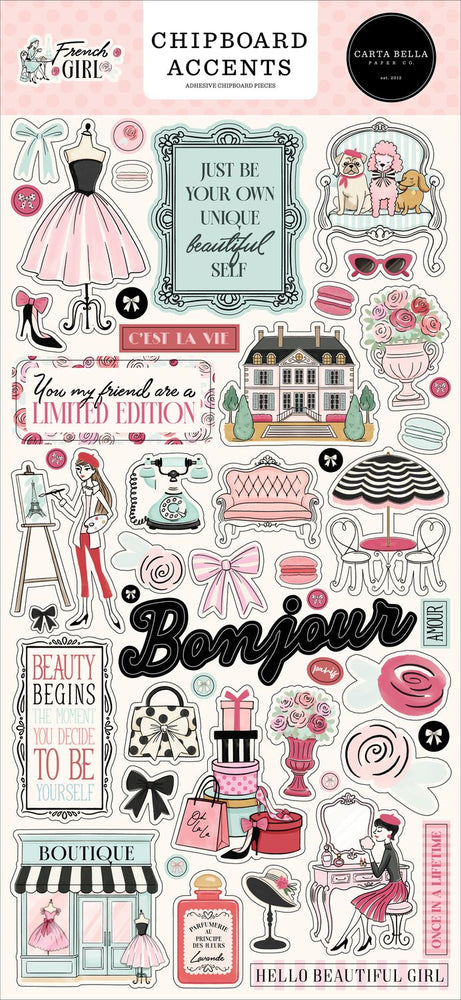 Carta Bella French Girl - Chipboard Accents