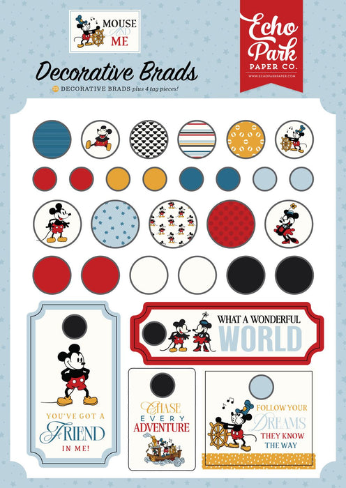 Echo Park Mouse And Me - Decorative Brads