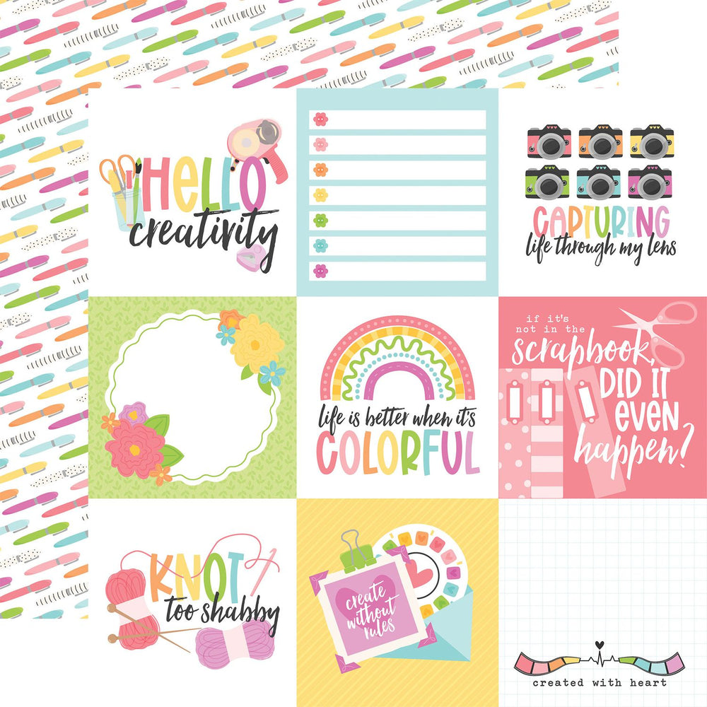 Echo Park Craft Room - 4x4 Journaling Cards