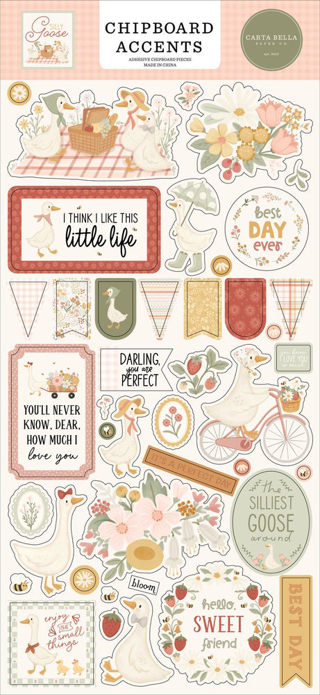 Carta Bella Silly Goose - Chipboard Accents