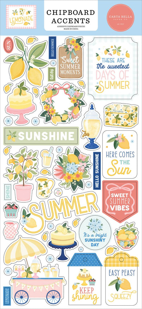 Carta Bella Lemonade - Chipboard Accents