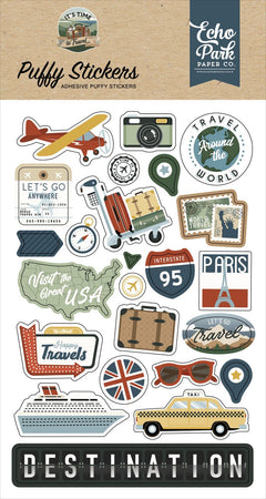 Echo Park It's Time To Travel - Puffy Stickers
