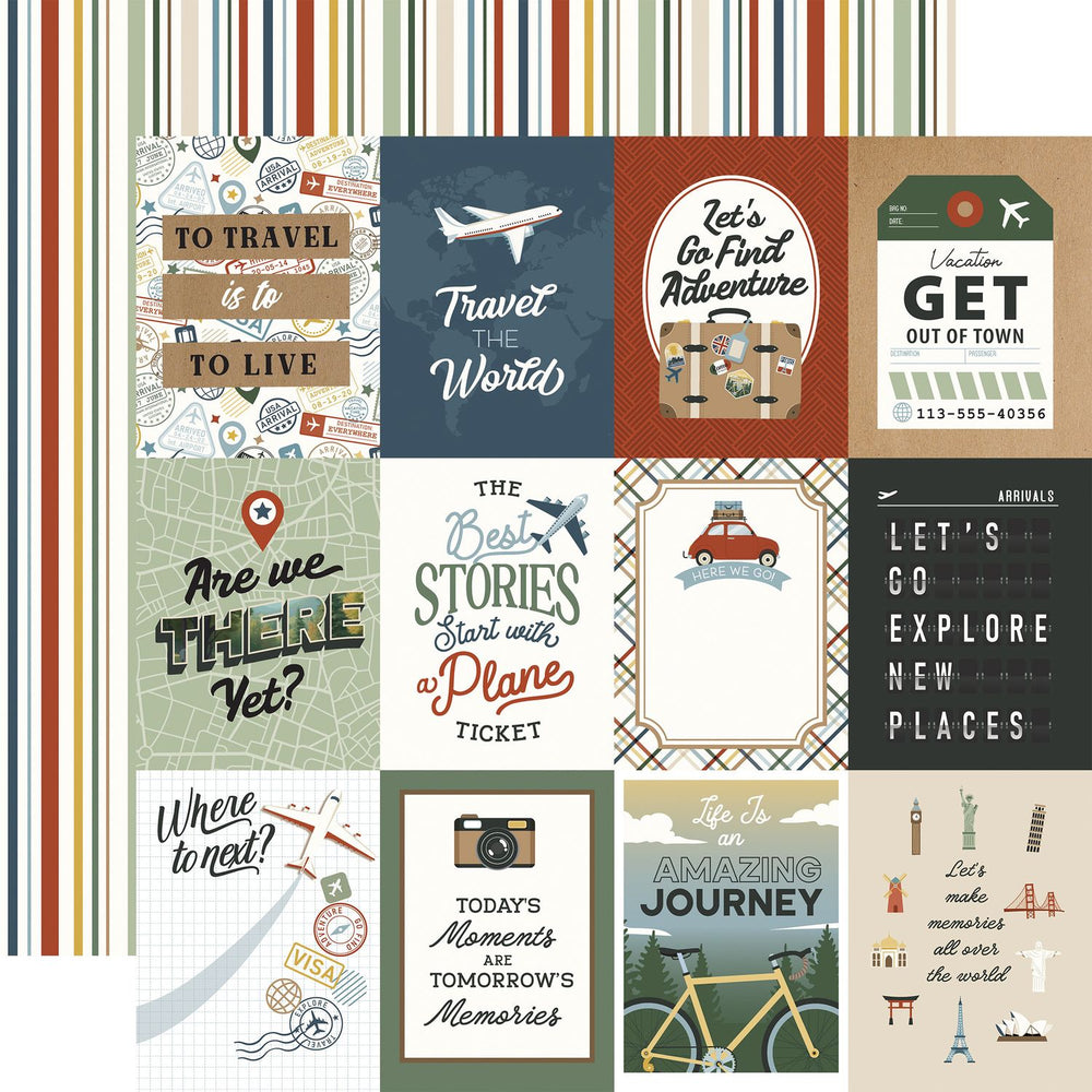 Echo Park It's Time To Travel - 3x4 Journaling Cards