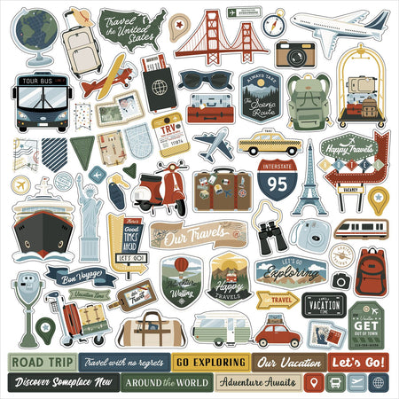 Echo Park It's Time To Travel - Element Stickers