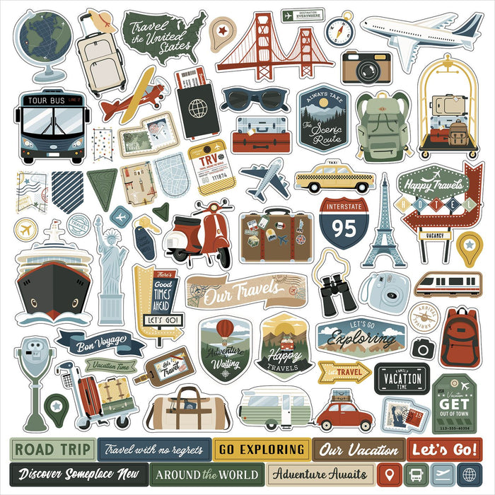 Echo Park It's Time To Travel - Element Stickers