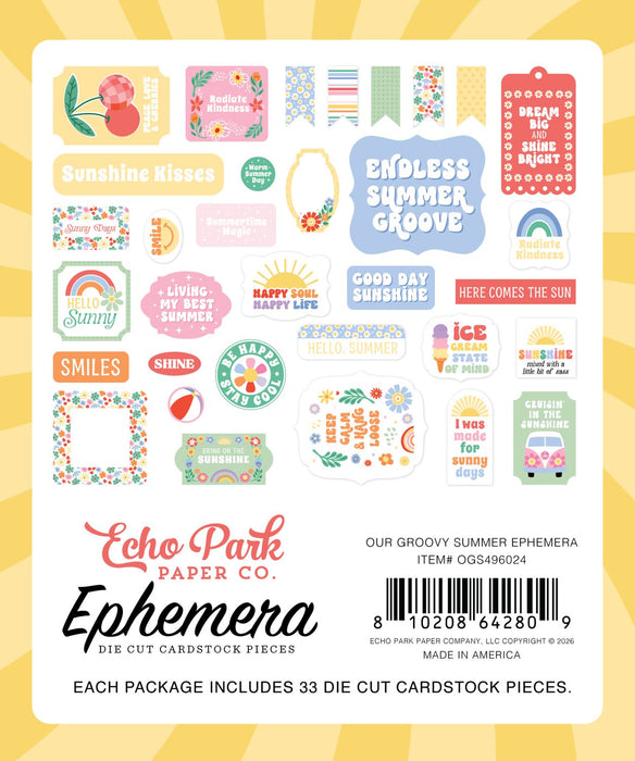 Echo Park Our Groovy Summer - Ephemera Icons