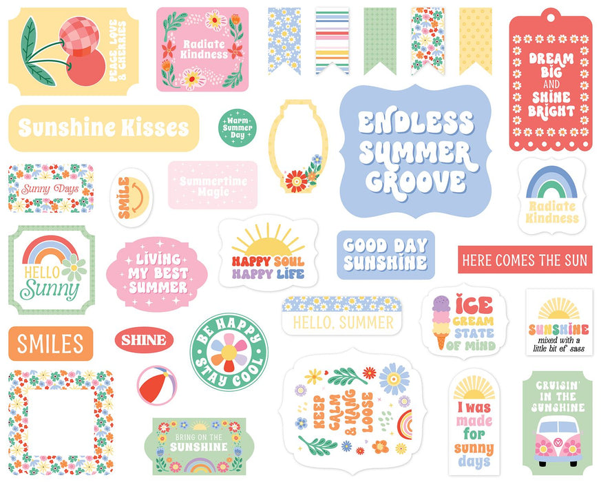 Echo Park Our Groovy Summer - Ephemera Icons