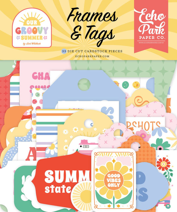 Echo Park Our Groovy Summer - Ephemera Frames & Tags