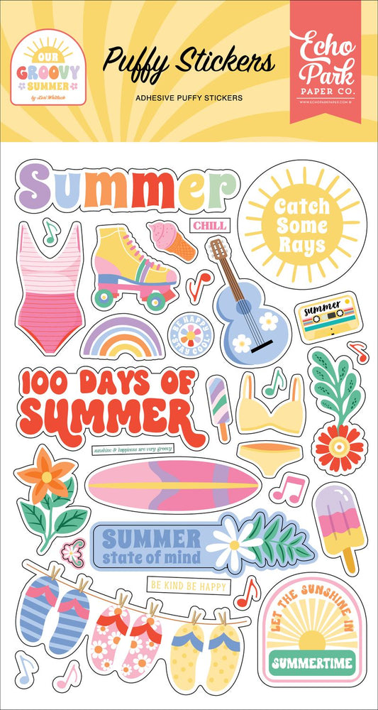 Echo Park Our Groovy Summer - Puffy Stickers
