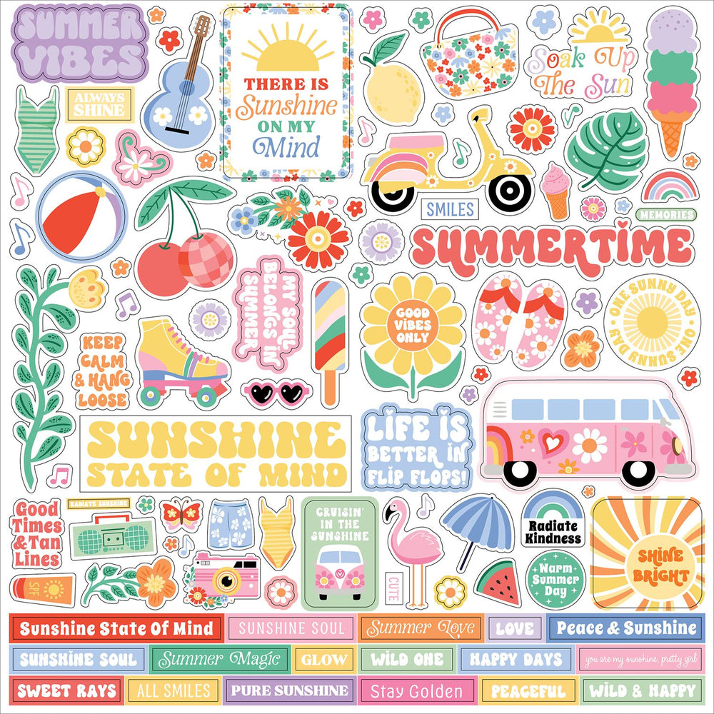 Echo Park Our Groovy Summer - Element Stickers