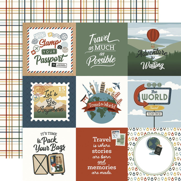 Echo Park It's Time To Travel - 4x4 Journaling Cards