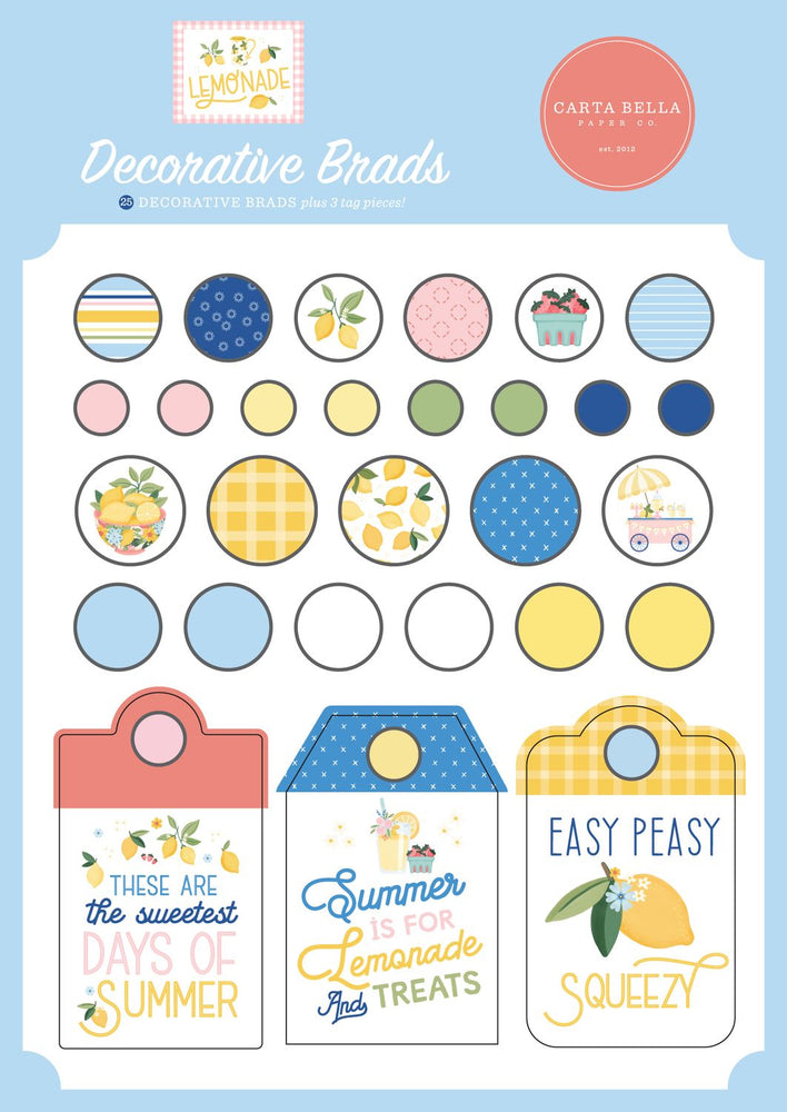 Carta Bella Lemonade - Decorative Brads