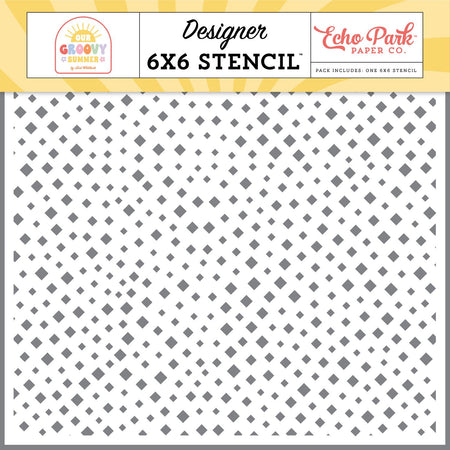 Echo Park Our Groovy Summer - Dazzling Diamonds Stencil