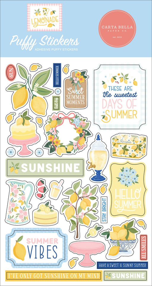 Carta Bella Lemonade - Puffy Stickers