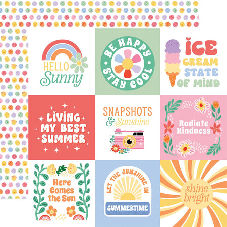 Echo Park Our Groovy Summer - 4x4 Journaling Cards