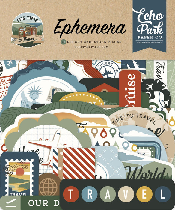 Echo Park It's Time To Travel - Ephemera Icons