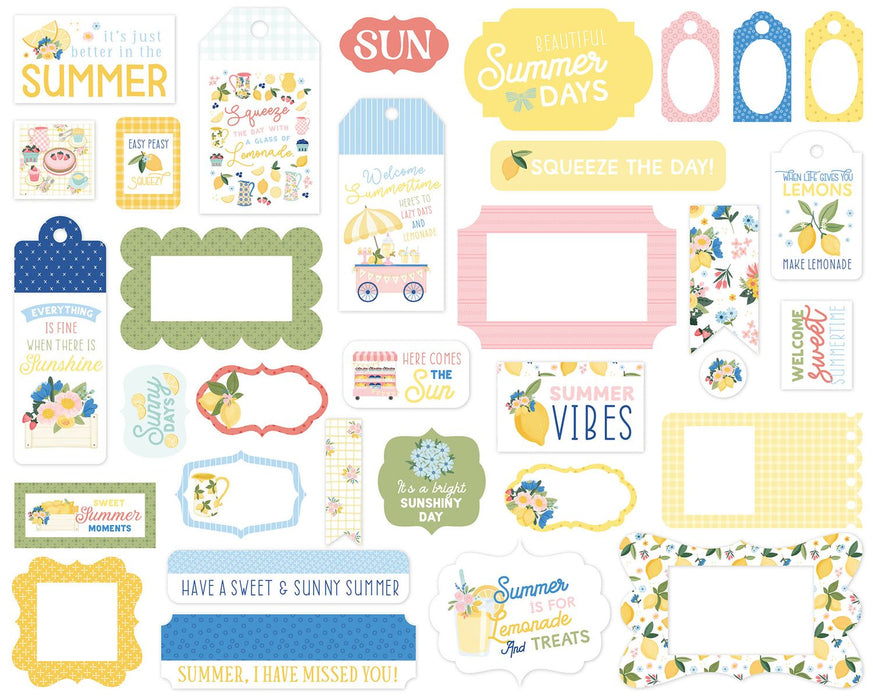 Carta Bella Lemonade - Ephemera Frames & Tags