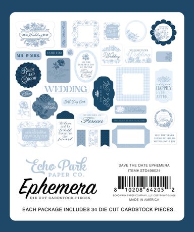 Echo Park Save The Date - Ephemera Icons
