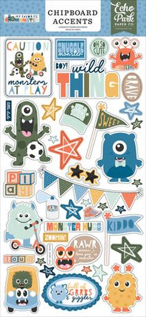 Echo Park My Favorite Monster - Chipboard Accents