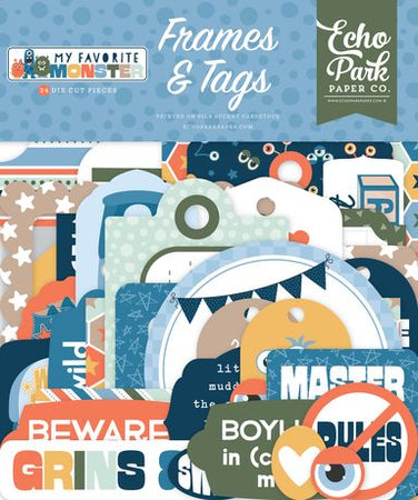 Echo Park My Favorite Monster - Ephemera Frames & Tags