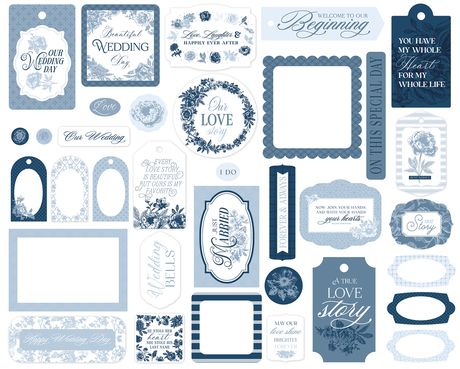Echo Park Save The Date - Ephemera Frames & Tags