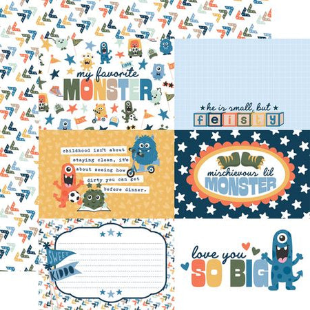 Echo Park My Favorite Monster -  6x4 Journaling Cards