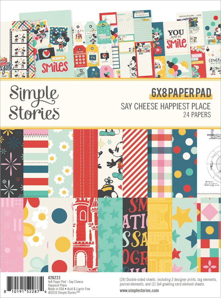 Simple Stories Say Cheese Happiest Place - 6x8 Paper Pad