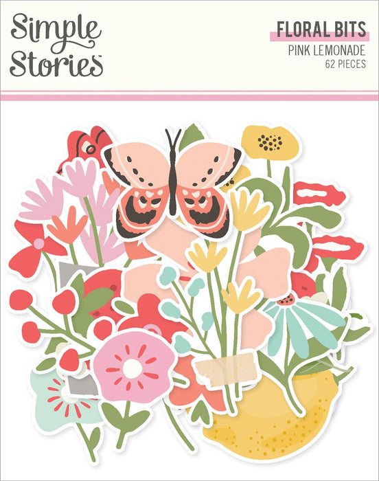 Simple Stories Pink Lemonade - Floral Bits And Pieces