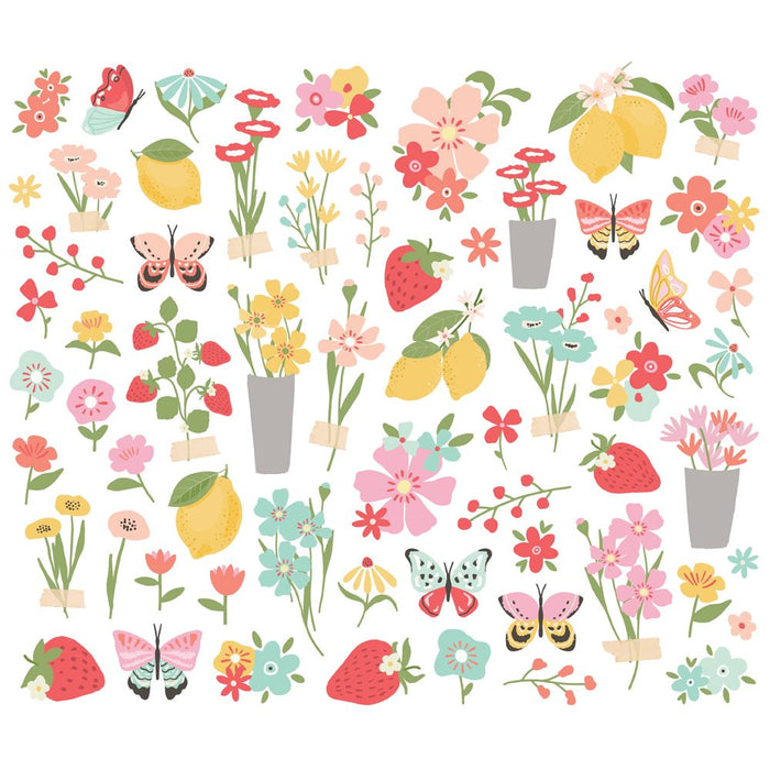 Simple Stories Pink Lemonade - Floral Bits And Pieces