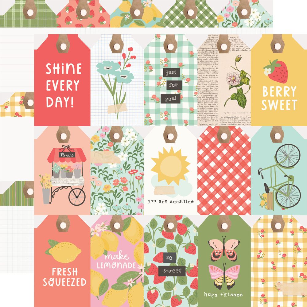 Simple Stories Pink Lemonade - Tag Elements