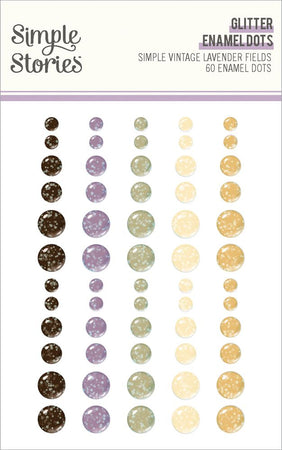 Simple Stories Simple Vintage Lavender Fields - Glitter Enamel Dots