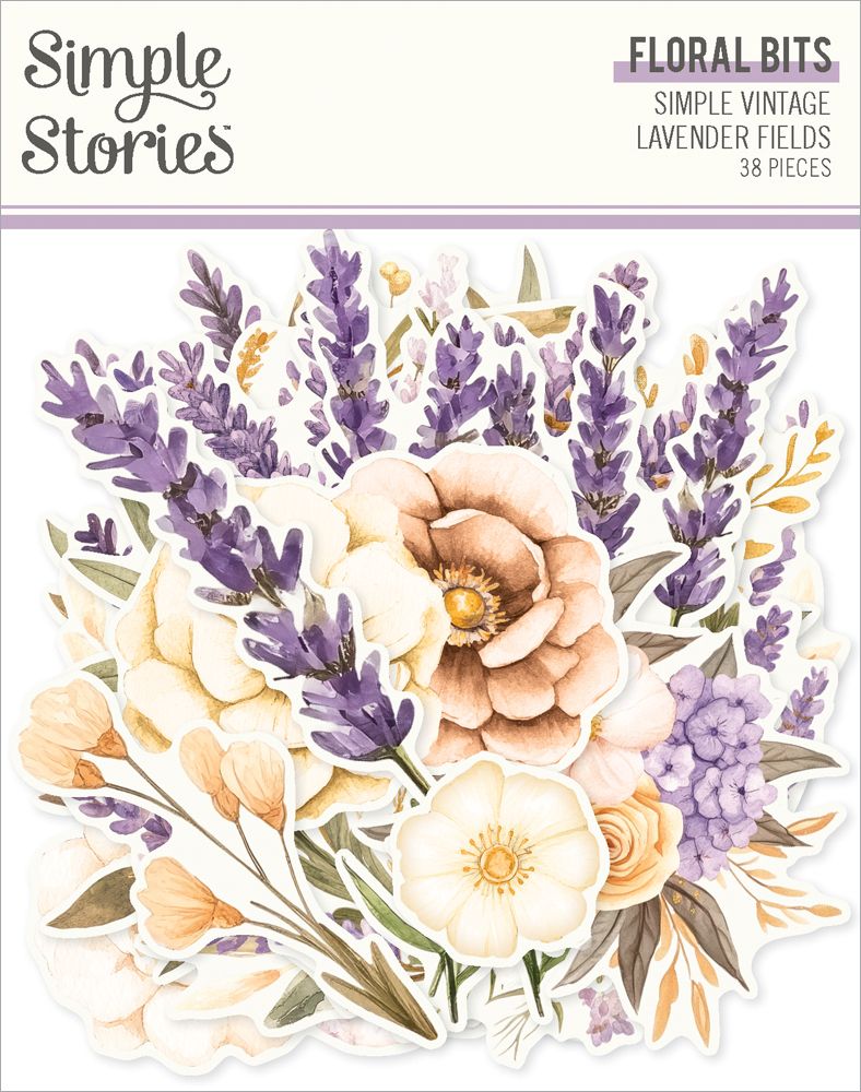 Simple Stories Simple Vintage Lavender Fields - Floral Bits & Pieces