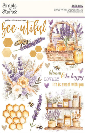 Simple Stories Simple Vintage Lavender Fields - Rub-Ons