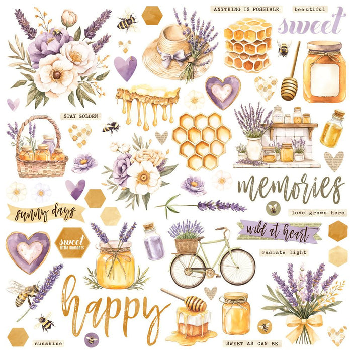 Simple Stories Simple Vintage Lavender Fields - Chipboard Pieces