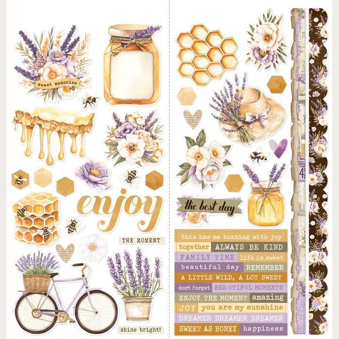 Simple Stories Simple Vintage Lavender Fields - Cardstock Stickers Icons