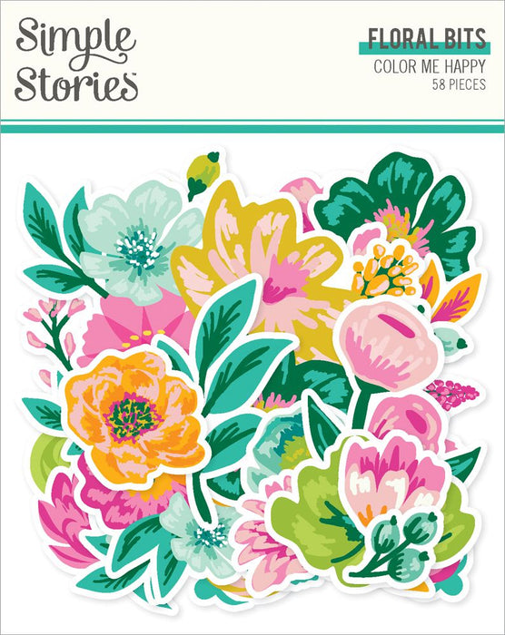 Simple Stories Color Me Happy - Floral Bits & Pieces
