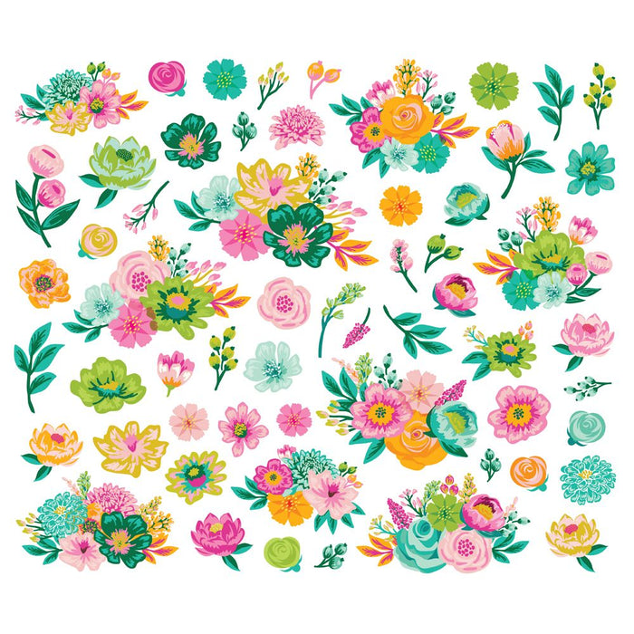 Simple Stories Color Me Happy - Floral Bits & Pieces