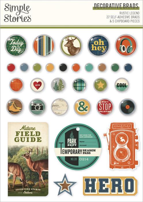 Simple Stories Rustic Legend - Decorative Brads