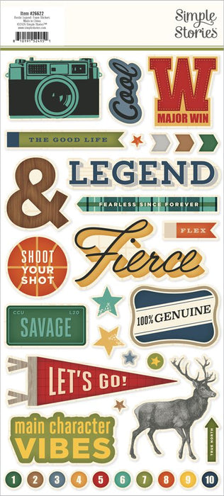 Simple Stories Rustic Legend - Foam Stickers