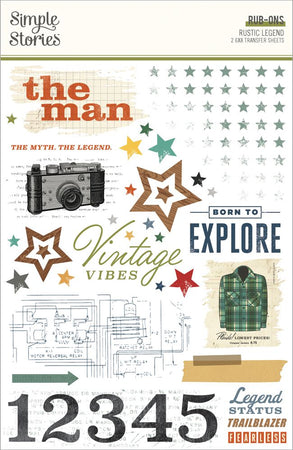 Simple Stories Rustic Legend - Rub-Ons