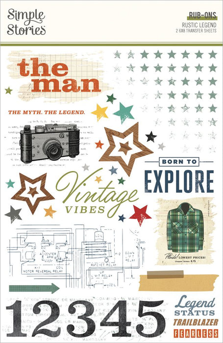 Simple Stories Rustic Legend - Rub-Ons