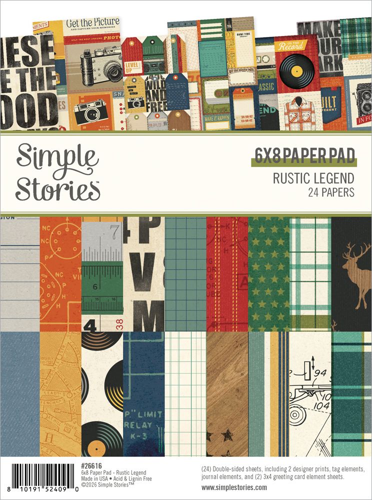Simple Stories Rustic Legend - 6x8 Paper Pad