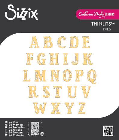 Sizzix Thinlits Die - Folk Alphabet by Catherine Pooler