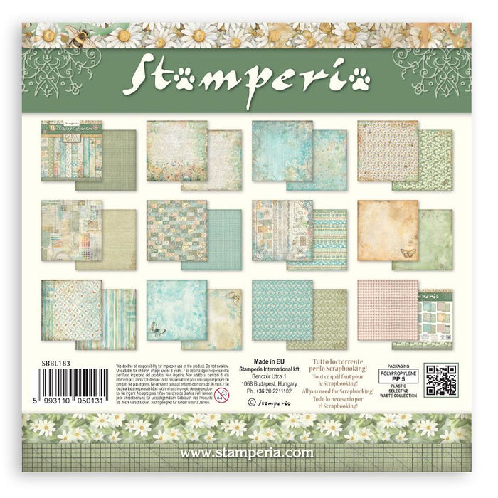 Stamperia Daisy Art - 12x12 Maxi Backgrounds Paper Pack
